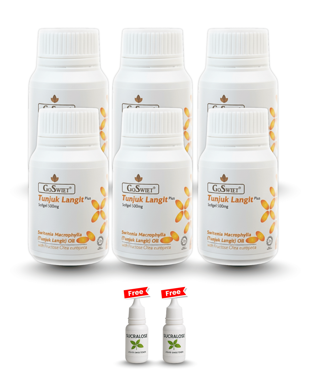 Goswiet 6 Botol FREE 2 Sucralose